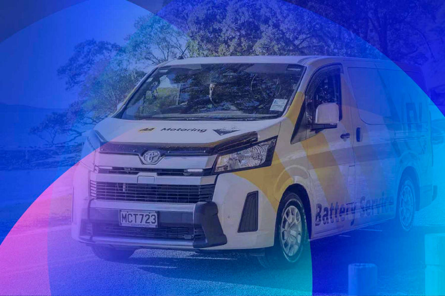 Photograph of AA van on the road
