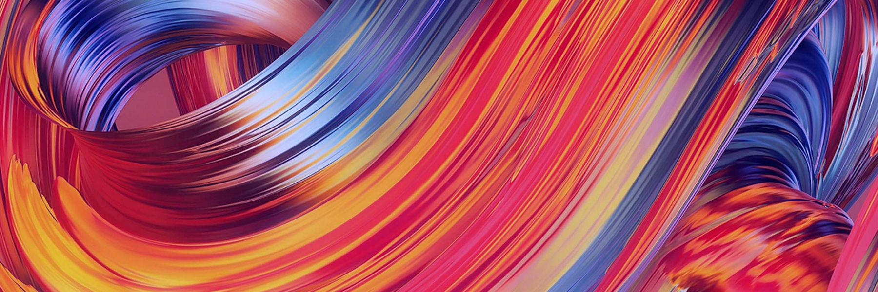 Colourful abstract paint swirls