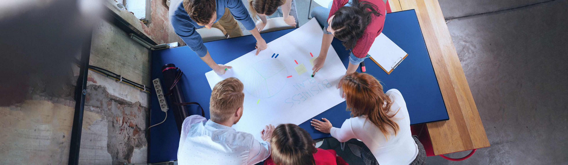 group of people working