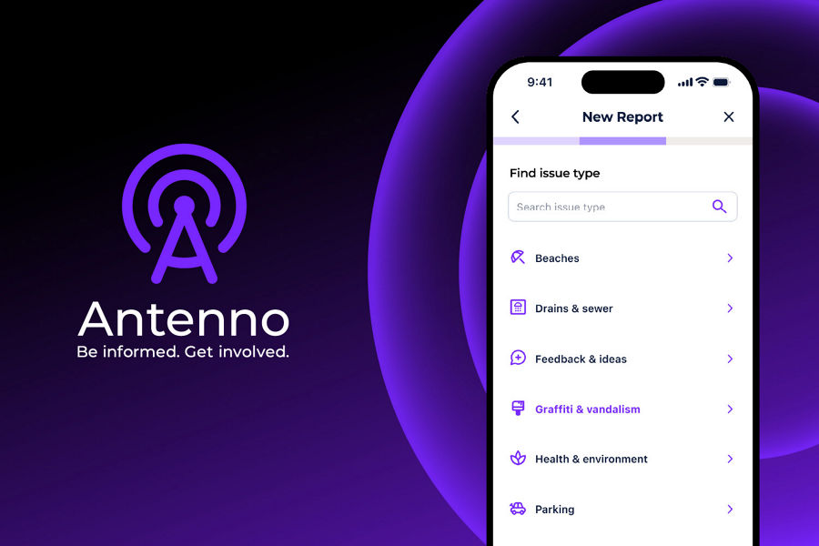 Antenno logo and screenshot