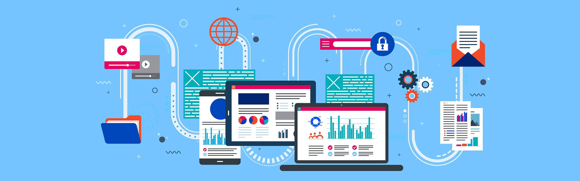Illustration on project management and application development