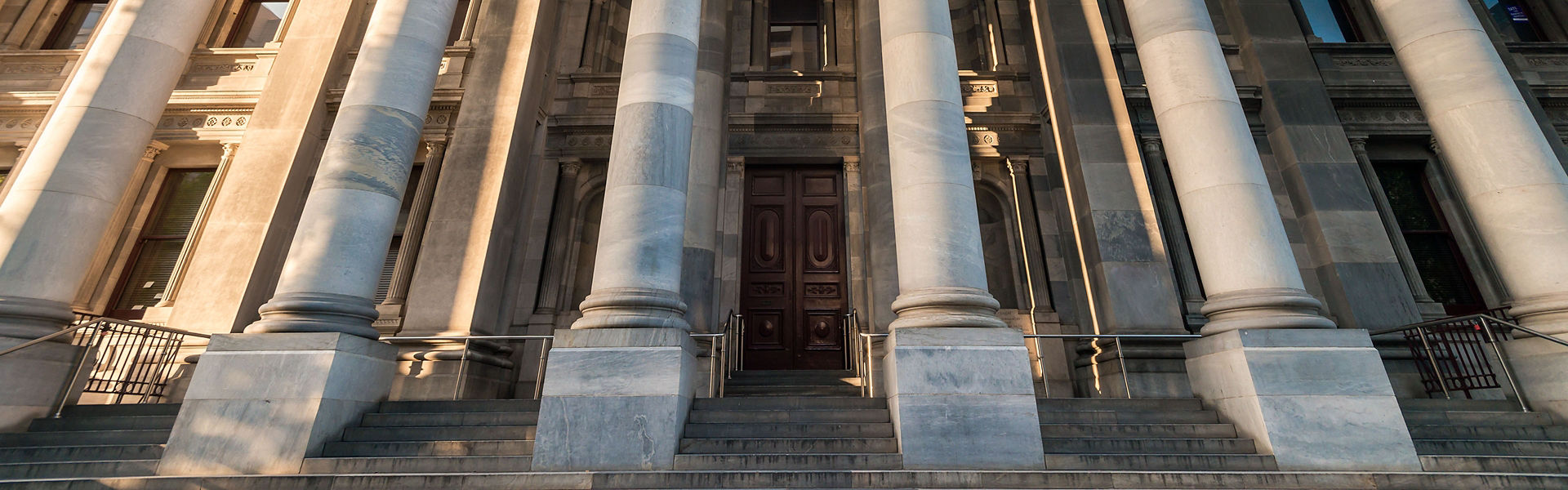 the pillars on the parliament building
