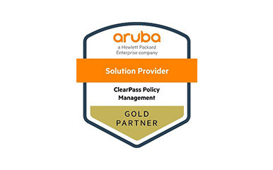 Datacom's Gold Partner ClearPass Policy Management badge