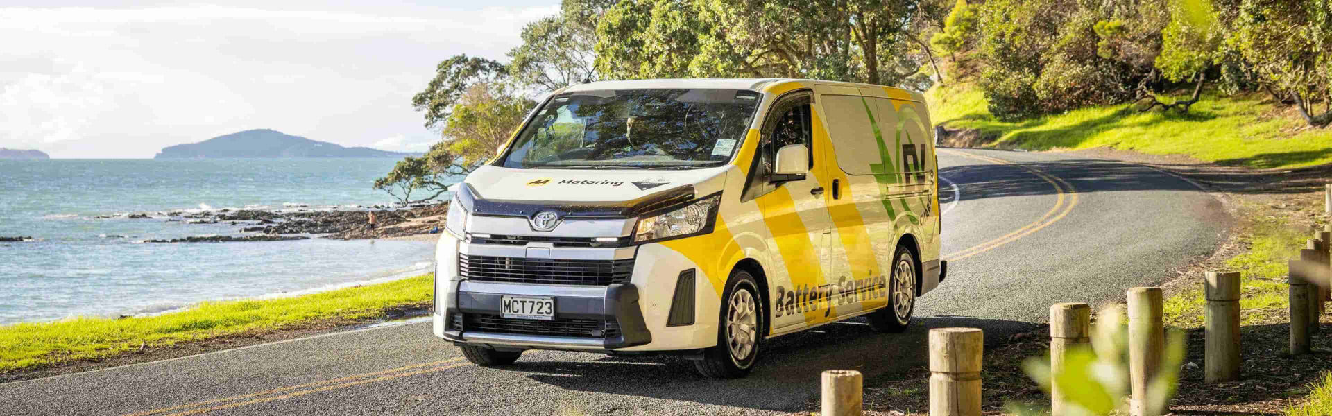 Photograph of AA van on the road