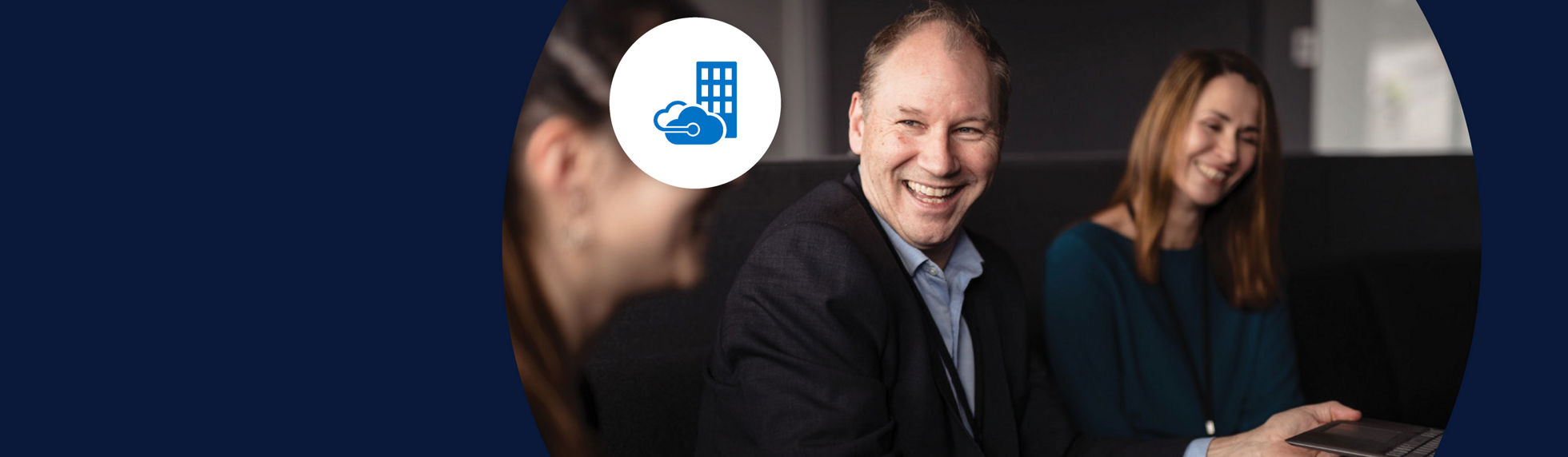 A group of cloud experts having a discussion