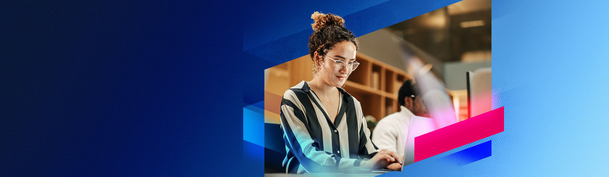 Woman looking at laptop