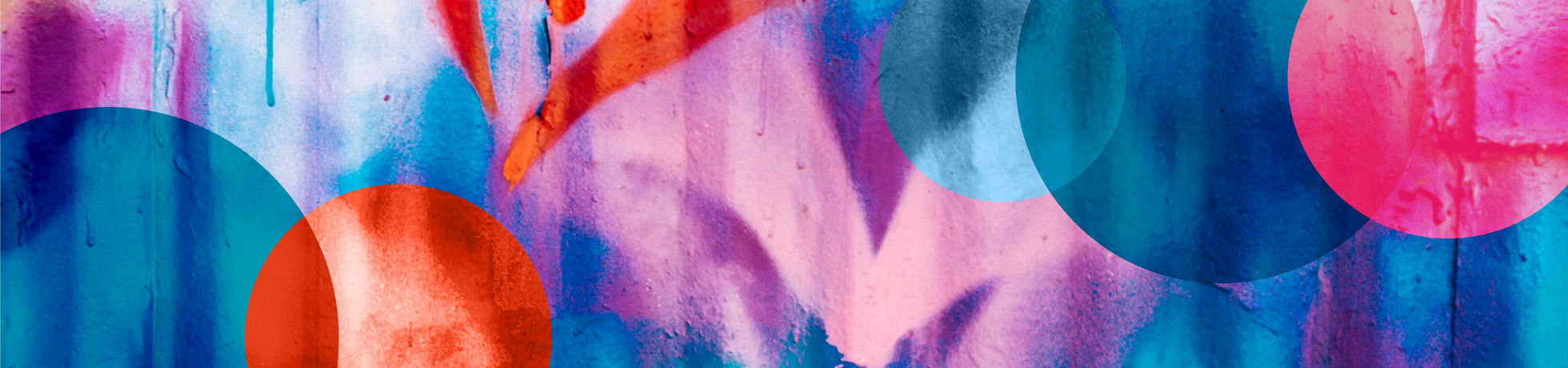 Colourful graffiti shape artwork
