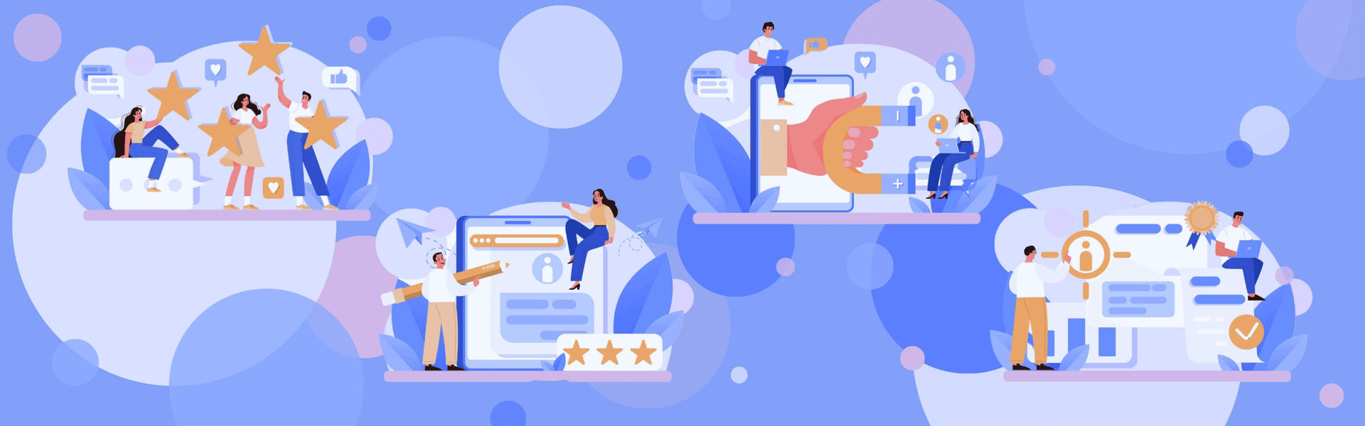 An illustration depicting how customer relationship management works