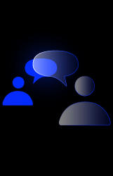People and speech bubbles icon