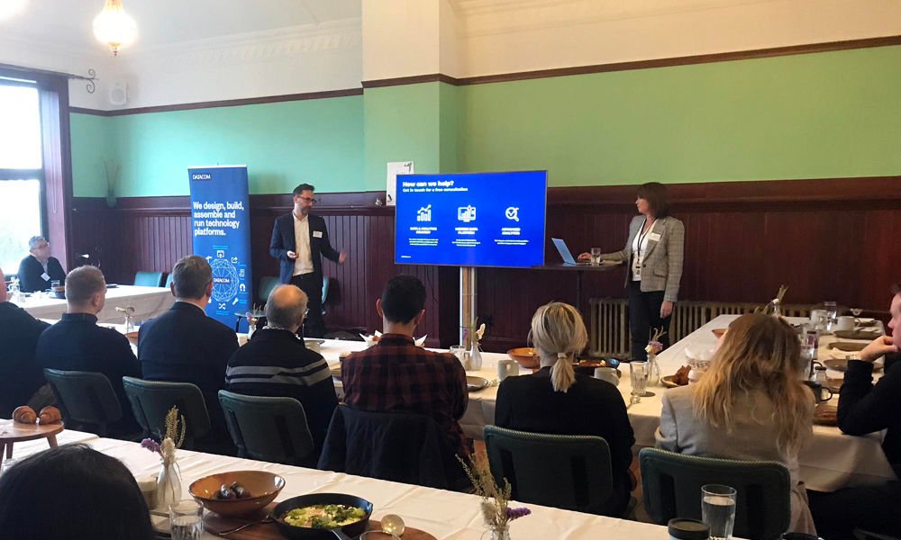 Speakers presenting at the event