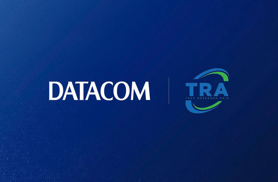 A lockup of the Datacom and TRA logos