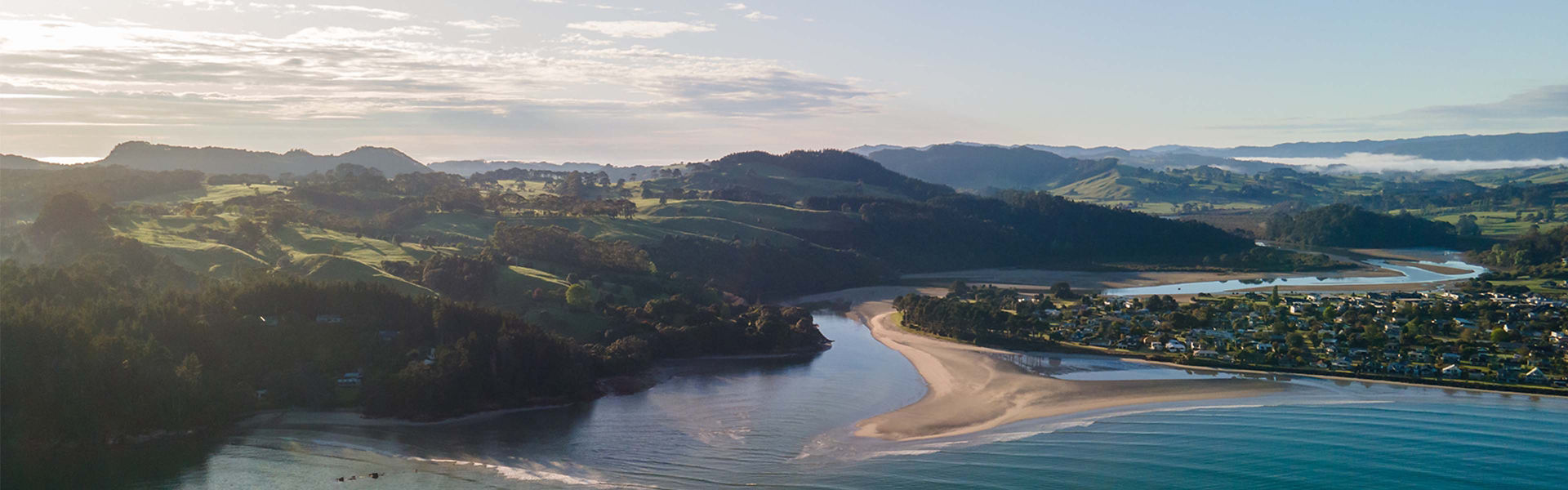 A scenic view of the bay