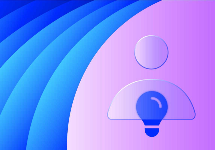 A person icon next to a circular pattern