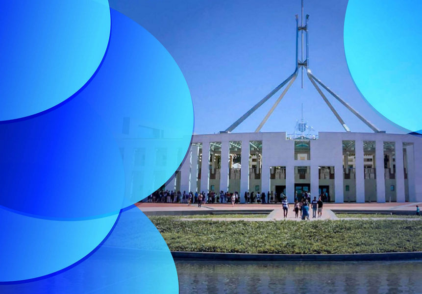 The Australian Parliament building in Canberra
