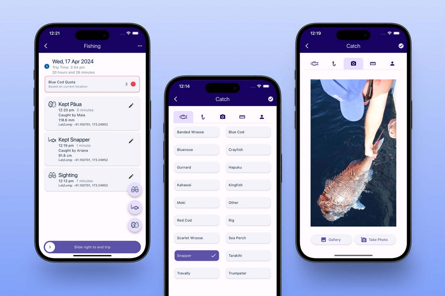 Screens of Mainland Catch app