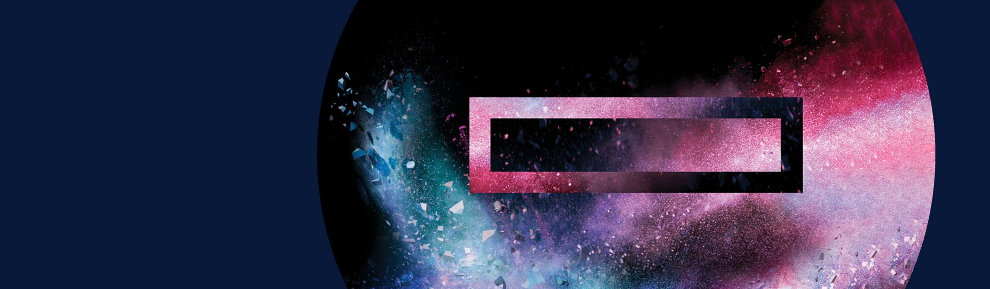 Hewlett Packard Enterprise logo surrounded by a starry galaxy