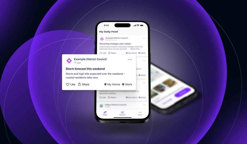 Antenno's location-specific notification interface