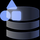 A database server and group of different shapes