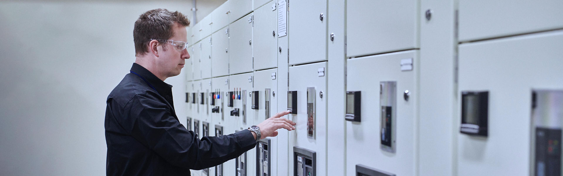 Man in a Datacom data centre