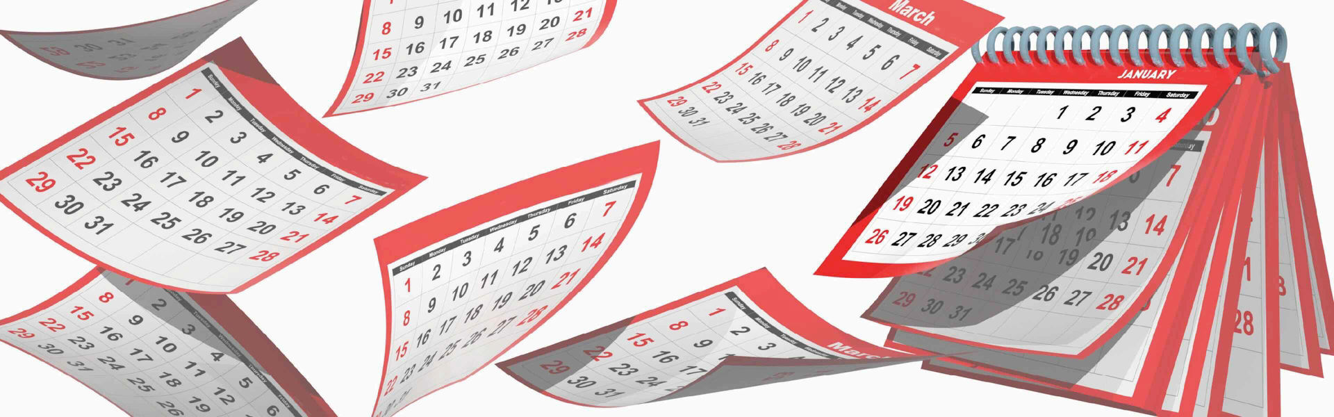 Illustrative imagery of Calendars and annual leave.
