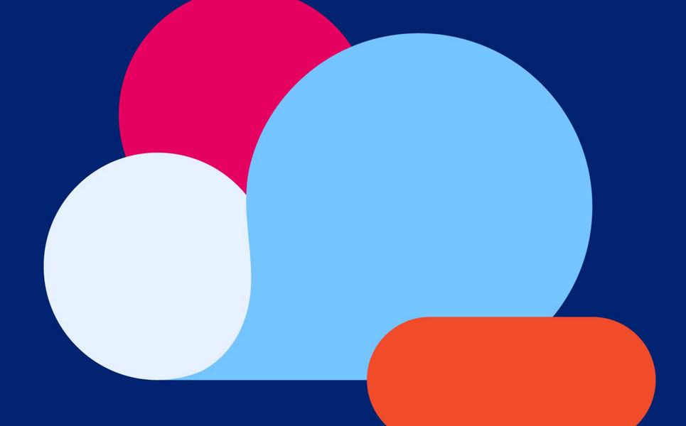 #RightCloud branding with big colourful circles shaped like a cloud