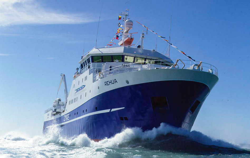 One of Sealord's fishing trawlers - the FV Rehua