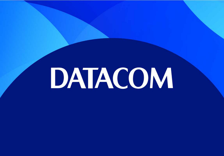 The logo surrounded by brand graphics