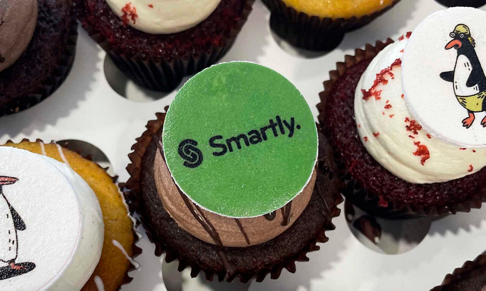 Smartly branded cupcakes from the launch party