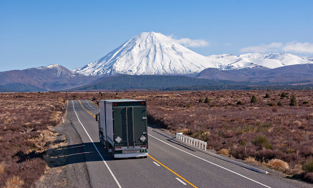 a truck on a New Zealand road
