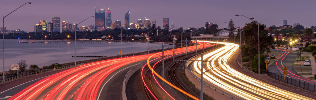 Road with lights in Australia