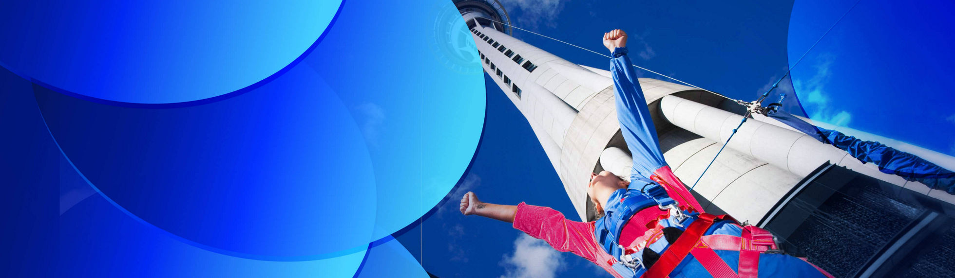 Sky tower bungee jumper