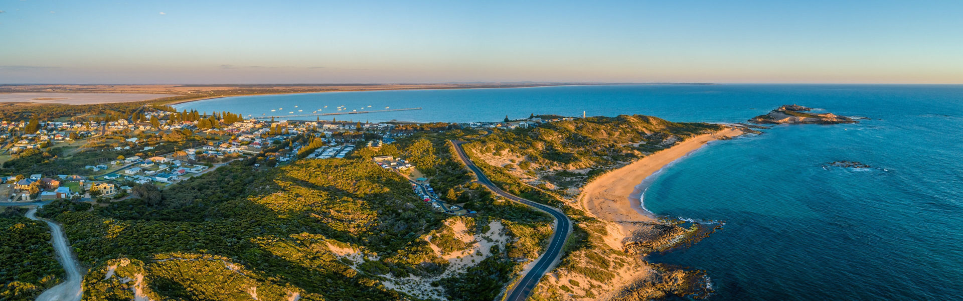 Aerial WA beach view