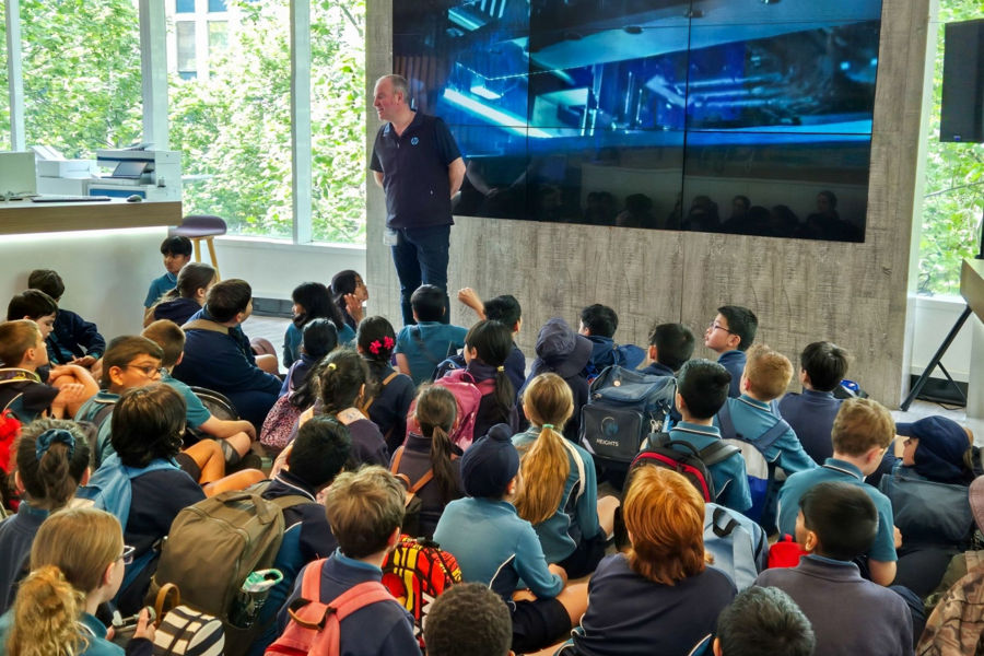 Kids at the Melbourne Datacom office