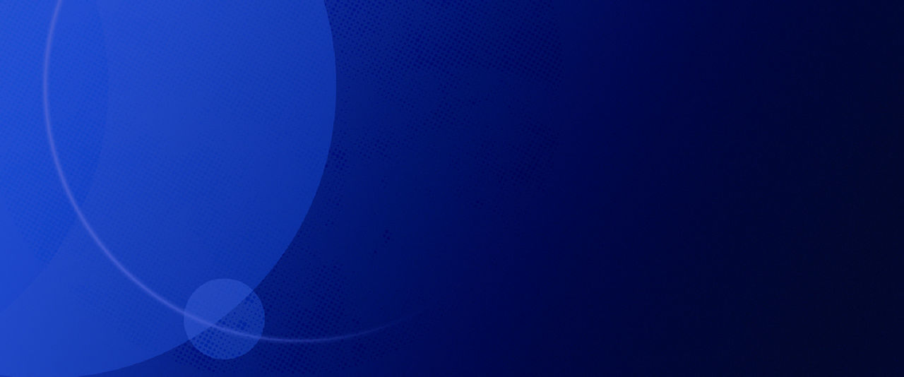 Banner with several blue accents