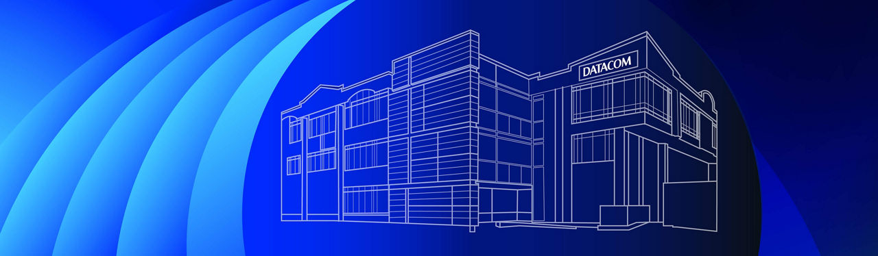 Line drawing of Datacom's Wellington 'Abel' data centre