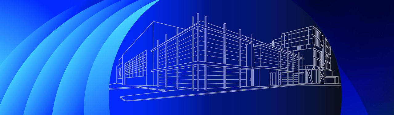 Line drawing of Datacom's Melbourne MEL1 data centre