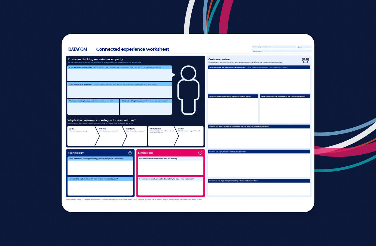 Datacom's lean connected experience worksheet
