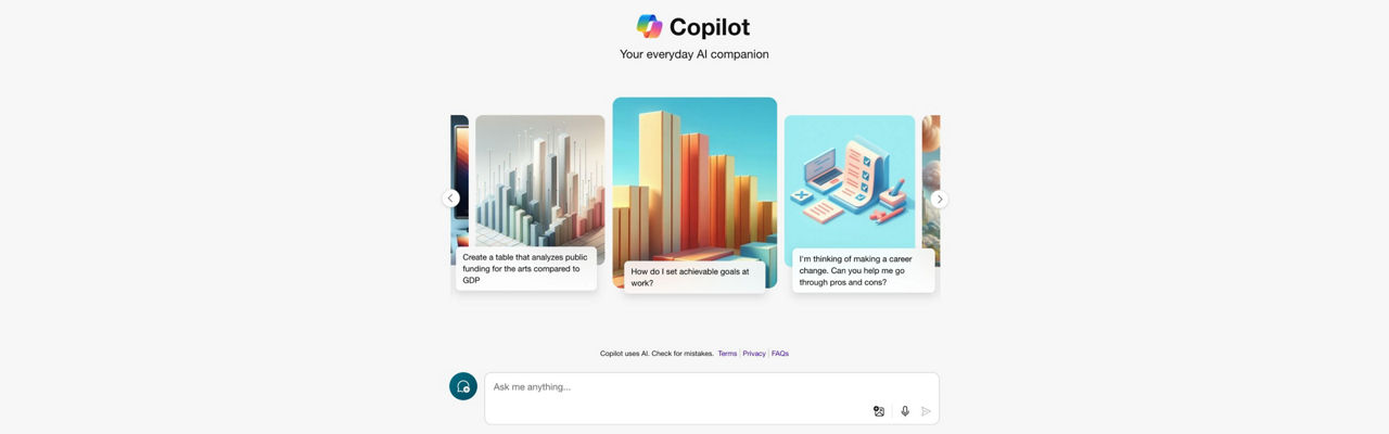 A showcase of the Microsoft Copilot AI