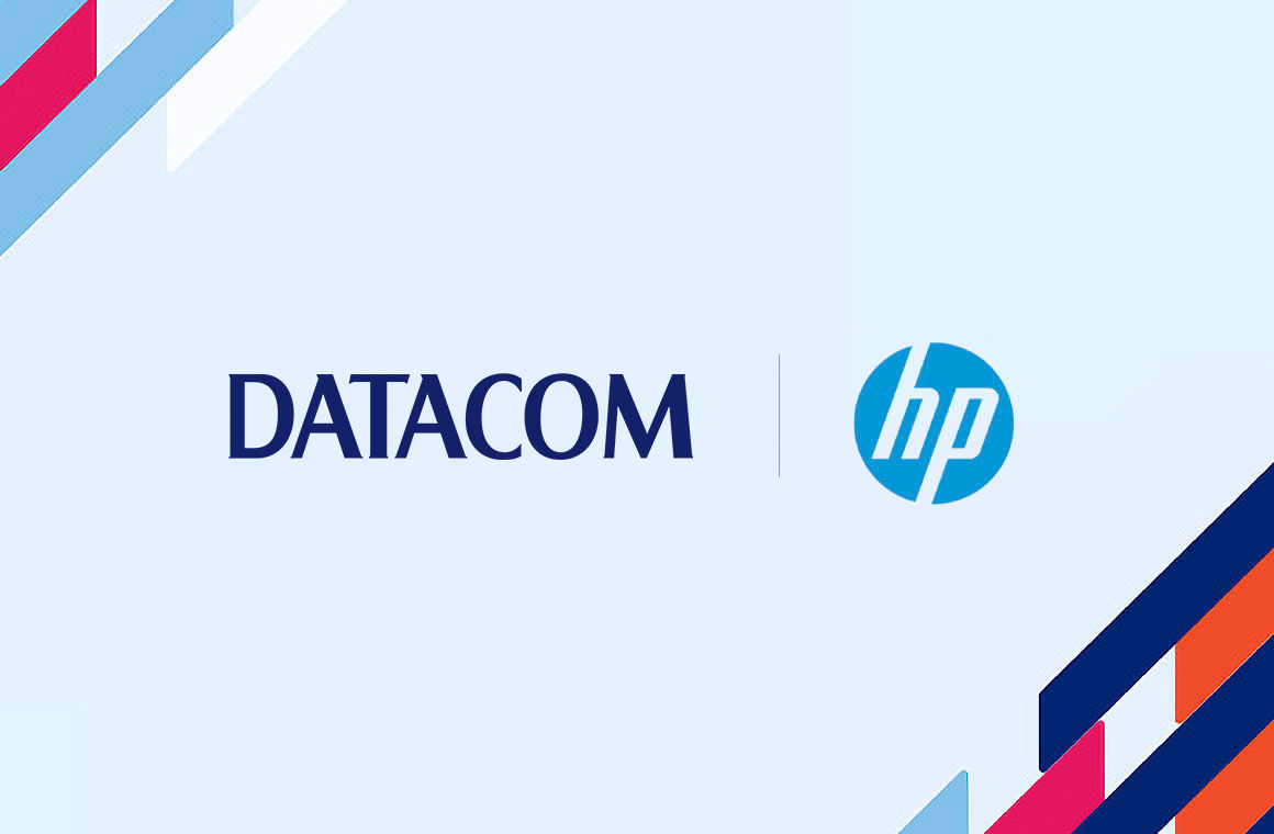 Datacom and HP logo lockup