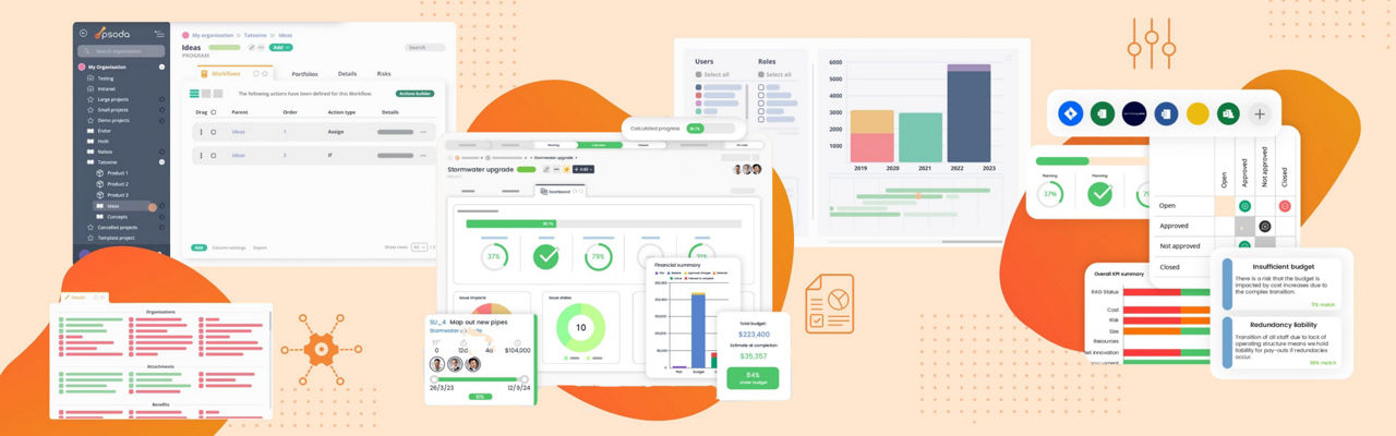 A array of Psoda dashboards