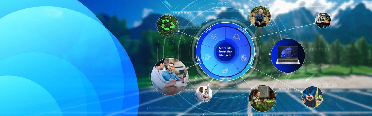 Circular images referencing more life from the lifecycle