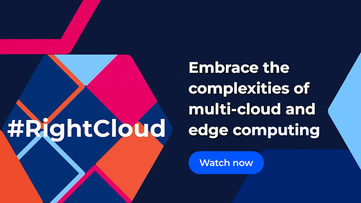 A promo image for the first Datacom #RightCloud event