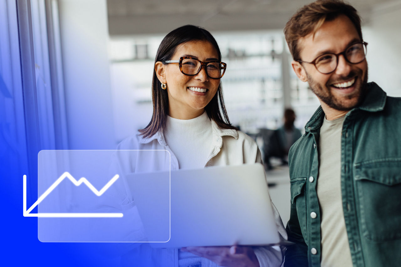 Salesforce Grow logo with a photo of people