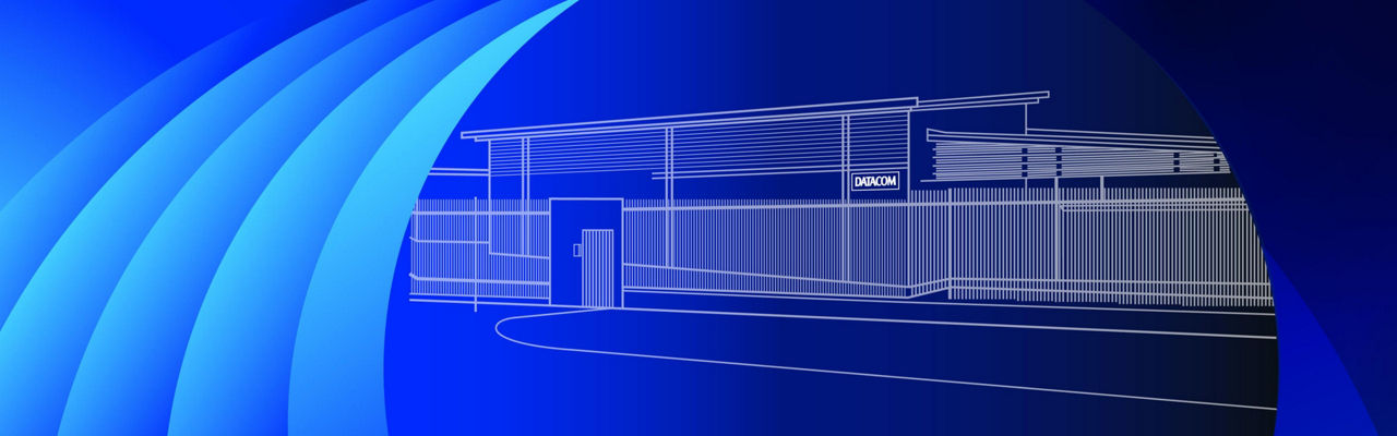 A line illustration of the Kapua data centre